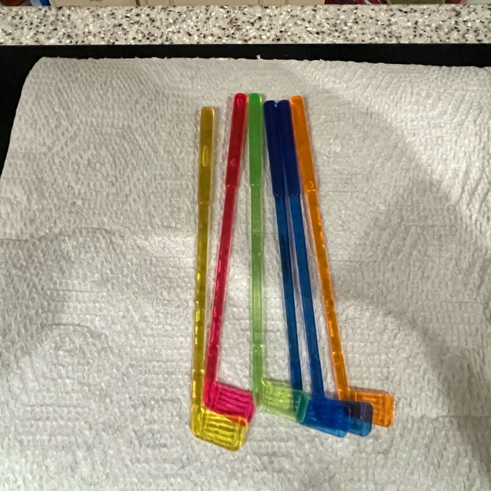 Colorful Party Drink Stirrers Set - Golf Clubs